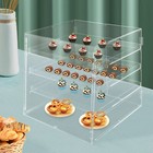 3 Tray Countertop Bakery Display Case Cookie Pastry  donut Hotel Store Showcase
