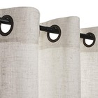  Palma Linen Textured Semi Sheer Curtains For Living Room 52 w X 96 l Natural