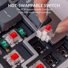 Keychron Q2 Wired Custom Silver Grey-a  Hot-swap Gateron G Pro Red Switch