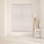 Cordless Fabric Roman Shades Light Filtering Window Blinds Color Pebble Beach