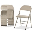 Set Of 6 Folding Chairs Upholstered Padded Seat Metal Frame Home Office
