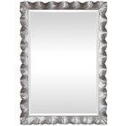 Uttermost 09571 Haya Scalloped Wall Mirror Silver Leaf Patina Beveled 40 