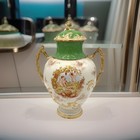 Antique Cherub Porcelain Urn Vase Lid As Is For Repair Vintage Putti Gold Gilt