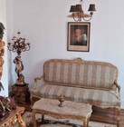 Louis Xv French Settee Gold Gilt Canape  2 Arm Chairs  Tea Table   Salon Suite