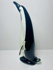 Vintage Hand Blown Art Glass Penguin Statue Figurine  10 5    