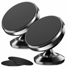 2pc Universal Magnetic Car Mount Cell Phone Holder Stand For Iphone Samsung Gps