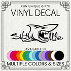 Salt Life Shark Vinyl Decal Sticker -multiple Colors   Sizes- Ships Free 