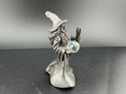 1980 Pewter Wizard Crystal Ball Staff Fantasy Marked On Bottom