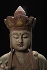 Chinese Antique Old Wood Carving Kwan-yin Statue Painted Sculpture Buddha Statue