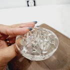 Vintage Handblown Flower Frog 4 3 4in 12 Hole Clear Glass