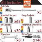 Husky 280 Piece Mechanics Tool Set W  Hard Case Sae Metric Socket Wrench Ratchet