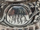 Antique English Piecrust Sterling Silver Napkin Ring  mb  Initials  21 Grams
