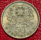 High Grade Xf  1955 Portugal 50 Centavos Coin-nov343