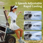 Socool 10000mah Portable Waist Fan Clip On Wearable Belt Personal Fan Recharg   