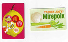Trader Joe s Gift Card - Lot Of 2  -  Eat Pie   Mirepoix - Collectible -no Value