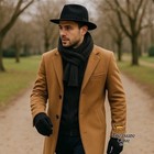 Black Fedora Hat With Removable Belt     Adjustable   Stylish