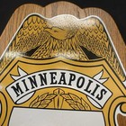 Wooden Minneapolis Police Badge Shaped Wall Plaque 23x17   