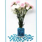 1200 Pcs Ocean Blue Glass Gems  Pebbles  Mosaic Tiles  Marble Vase Filler  12lb 