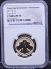 2019-s Reverse Proof American Innovation  1 - 4 Coin Set De Pa Nj Ga - Ngc Pf70