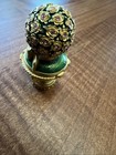 Estee Lauder Solid Perfume Compact 1998 Topiary Bouquet Flower Pink   Green
