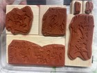 Stampin  Up  Equestrian Dream 2001 Retired-wood-mount Stamp Set 
