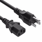 1 5m 3 Prong Replacement Ac Power Cord Cable Us Plug For Pc Desktop Dell Xbox