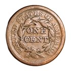 Nicely Circulated 1851 Braided Hair Large Cent  g Brown Color Genuine Us Coin 