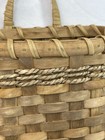 Vintage Woven Wall Pocket Basket Handled Wicker Storage Rustic Decor
