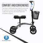 Dynarex Steerable Knee Walker  Standard Size  Padded Rest    Basket  350lb Cap