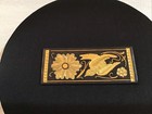 Vintage 1940   s Damascene Enameled Inlay Compact W Mirror  Beautiful Floral Birds