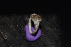Ancient Byzantine Bronze Ring Engraved Figure Icon Signet Stamp Patina Seal Ring