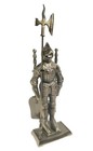 Lizh Middle Ages Knight Cast Iron Fireplace Tool Set  antique Brass