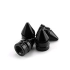 Singaro Car Tire Valve Caps  4 Pieces Of Universal Aluminum Alloy Tire Black