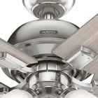 Hunter Fan 44 Inch Brushed Nickel Indoor Ceiling Fan With Light And Pull Chain