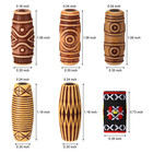 27 Pcs Wooden Fabric Dreadlock Beads Tube Beads For Hair Braids Jewelry For Hair