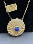Vintage Estee Lauder Youth Dew Gold Tone Lapis  Solid Perfume Necklace Nwt