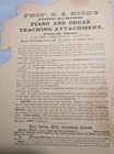 G s  Rice 1880s Self-teaching Piano Organ Music Attachment Bar Book Chicago