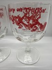 2 Vintage 1970 s Keep On Truckin Robert Crumb Thumbprint Goblets Chalice Glass