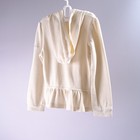 Mezzo Piano Zip Hoodie Size 6-7 Cream Glitter Peplum Excellent Japan