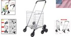 Stair Climber Cart Steel Folding Grocery Laundry Utility Trolley On Wheels