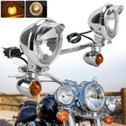 Passing Turn Signals Fog Spot Lights Bar Bracket For Harley Softail Fatboy Flstf