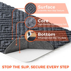 15 Pack Non Slip Stair Treads 8x30 Peel And Stick Carpet Step Covers Dark Gray