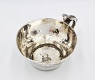 19th Century Ottoman Turkish Solid Silver Small Coffee Cup