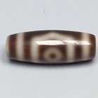 Unique Tibetan Old Agate Dzi 3 Eyes Bead Amulet Pendant 28mm S0530