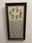 Mondays Child Nursery Rhyme Framed Needlepoint