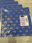 Vintage Hallmark Blue Gold Crest Gift Wrap 2-sheets  20   x 2 5    Sealed - Lot Of 5