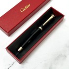 Cartier Executive Black   Gold Rollerball Pen     Rare Vip Gift  With Box