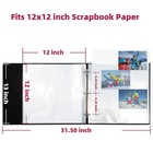 12x12 Inch Large 3 Ring Diy Scrapbook Photo Album Leather Cover Scrap Book Al   