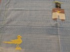 Vintage Mexican Fabric Tablecloth 55x55  With 11 Napkins Fiesta Southwest Fringe