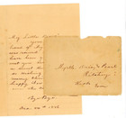 1886 Handwritten Letter   Christmas Santa Claus To Children Keota Iowa Envelope